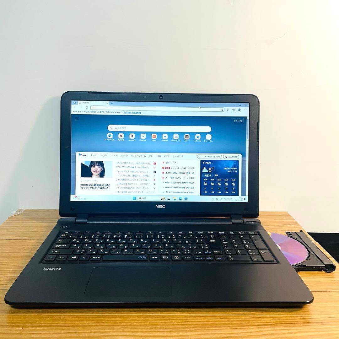 NECノートパソコンwindows11オフィス搭載テレワークカメラ