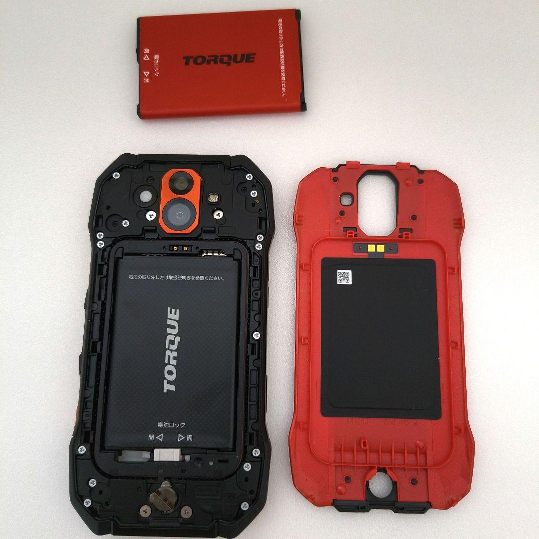 TORQUE G04 レッド au・予備バッテリー＆ガラスフィルム2枚付