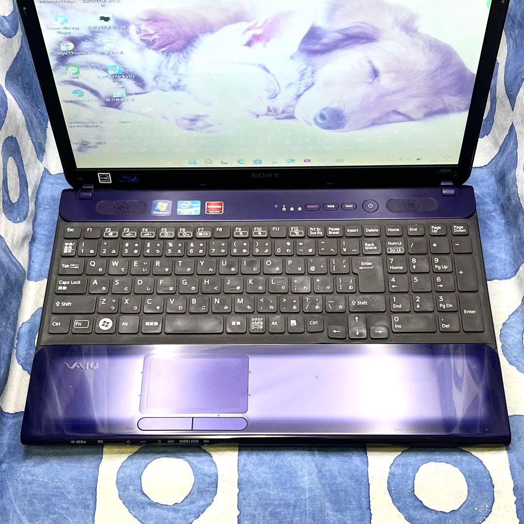 人気VAIO♡快適SSD☆i5☆希少なパープル♪ブルーレイ&カメラ付！Win11