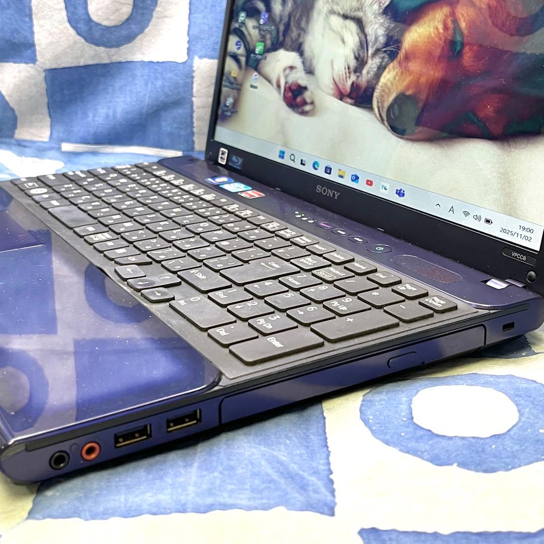 人気VAIO♡快適SSD☆i5☆希少なパープル♪ブルーレイ&カメラ付！Win11