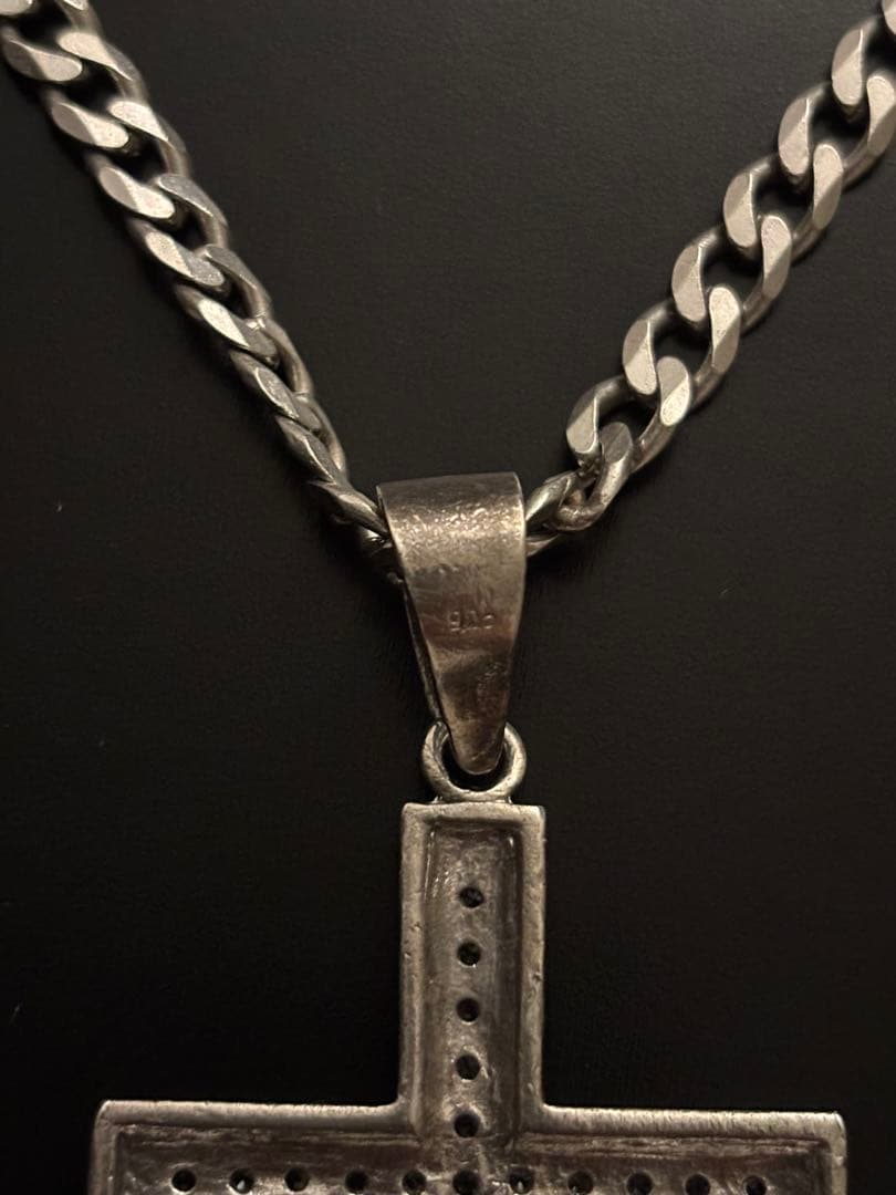 シルバー 925 クロスペンダント ネックレス y2k