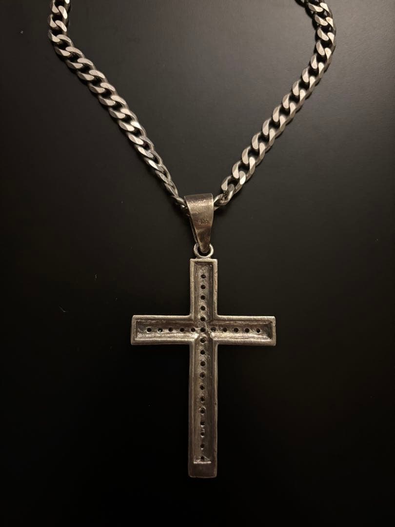 シルバー 925 クロスペンダント ネックレス y2k