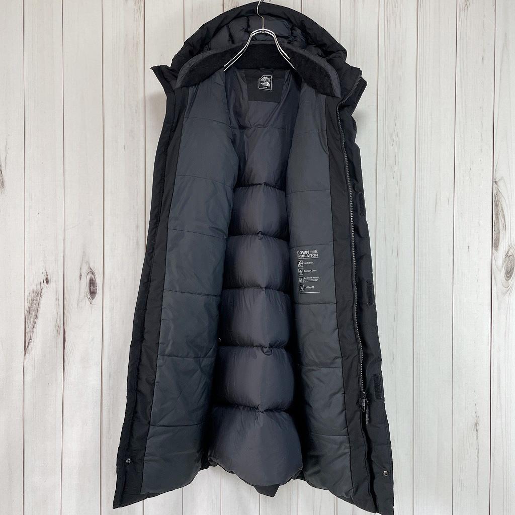 ノースフェイス　ロングダウン　ベンチコート　ロングコート　メンズS　ブラック