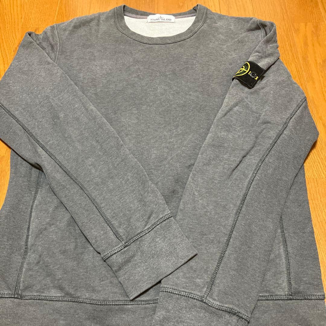 STONE  グレー クルーネックスウェット