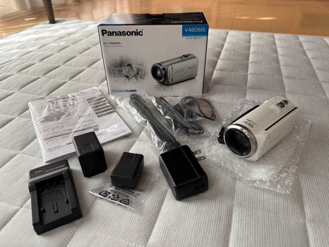 【ジャンク】Panasonic HC-V480MSビデオカメラ 本体+バッテリー