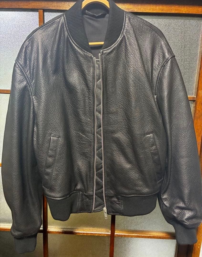 sai　ZARA 本革 ボンバージャケット ブルゾン 革ジャン 美品