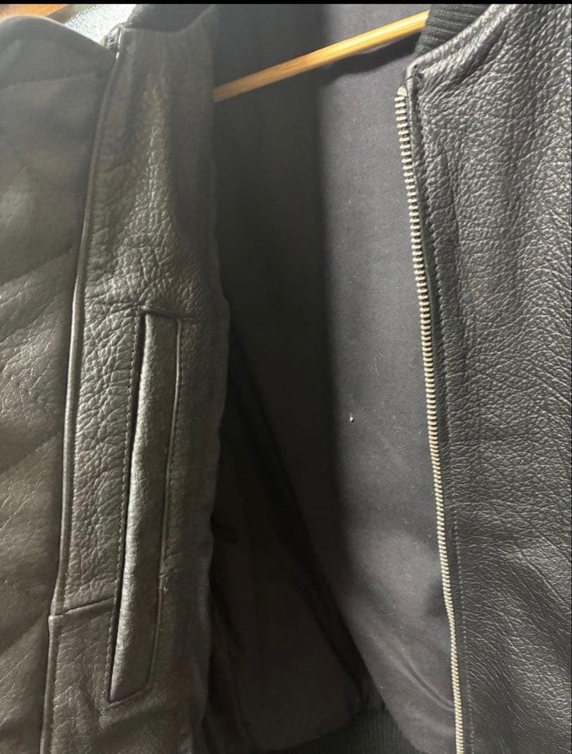 sai　ZARA 本革 ボンバージャケット ブルゾン 革ジャン 美品