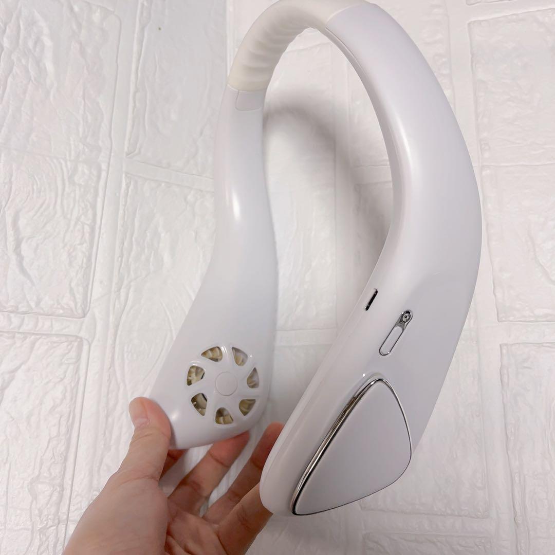 屋内屋外旅行用 USB充電式 パーソナルファン ヘッドフォンデザイン 3スピード