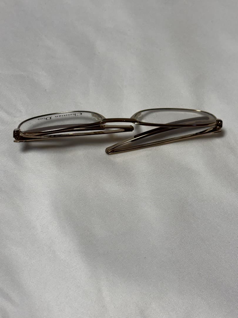 Christian Dior Vintage メガネ ゴールド メガネケース付き