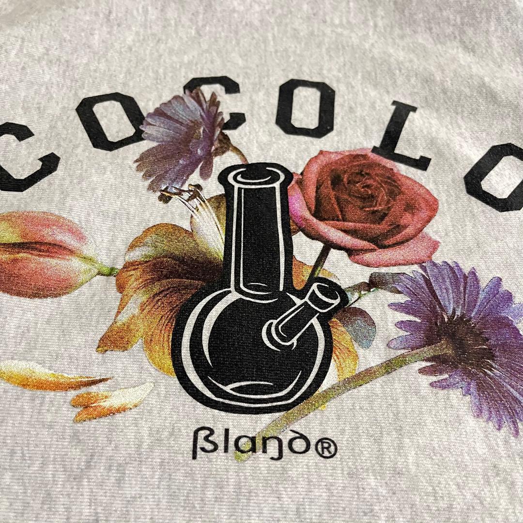 ココロブランド　バックプリント　花柄ボタニカル　ビッグロゴ　スウェット パーカー