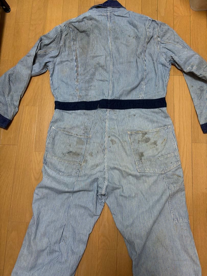 グ*ン様 超希少！1950sヴィンテージオールインワン　ヒッコリーつなぎ