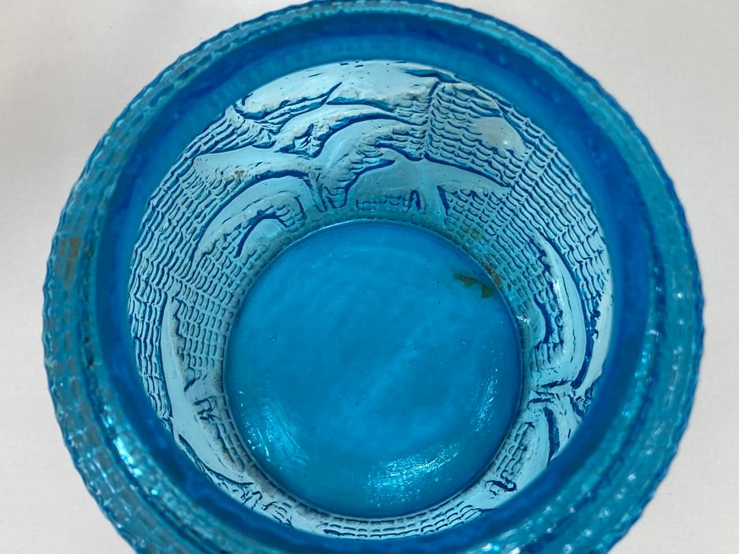 当時もの あめや瓶 薔薇模様 ガラス瓶 昭和初期