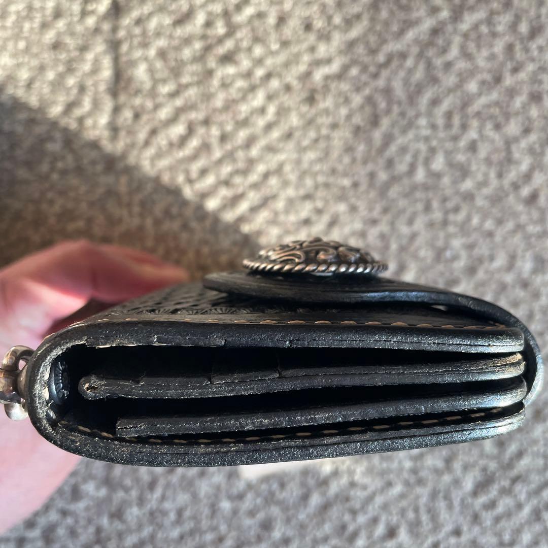 FUNNY ブラックレザー長財布