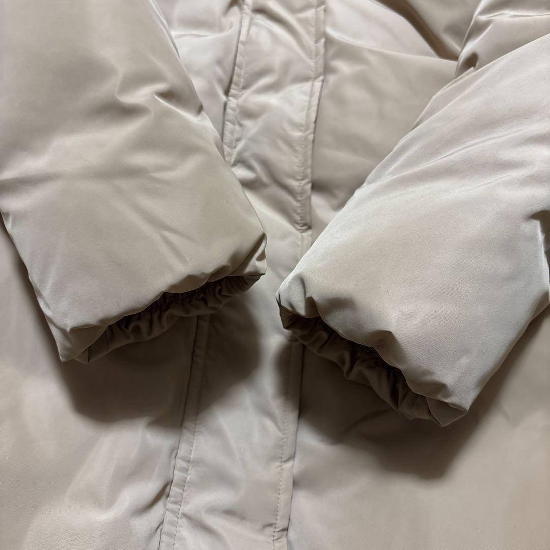 【美品】INED イネド ロングダウンコート フェイクファー ベージュ 7号