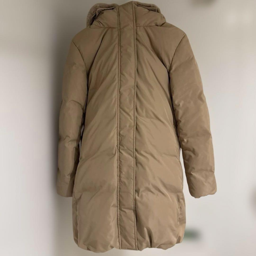 【美品】INED イネド ロングダウンコート フェイクファー ベージュ 7号