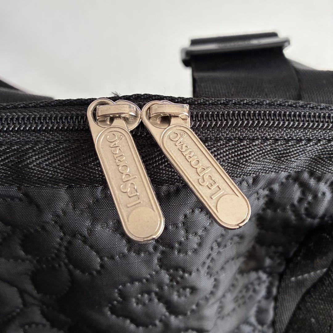 美品レスポートサック リュック ダリア デボス 黒 トートバッグ 型押し