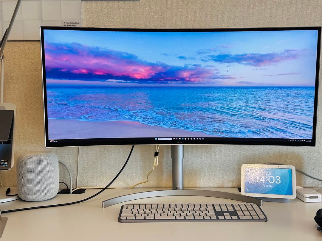 【美品】LG 38WK95C-W ウルトラワイド湾曲モニター