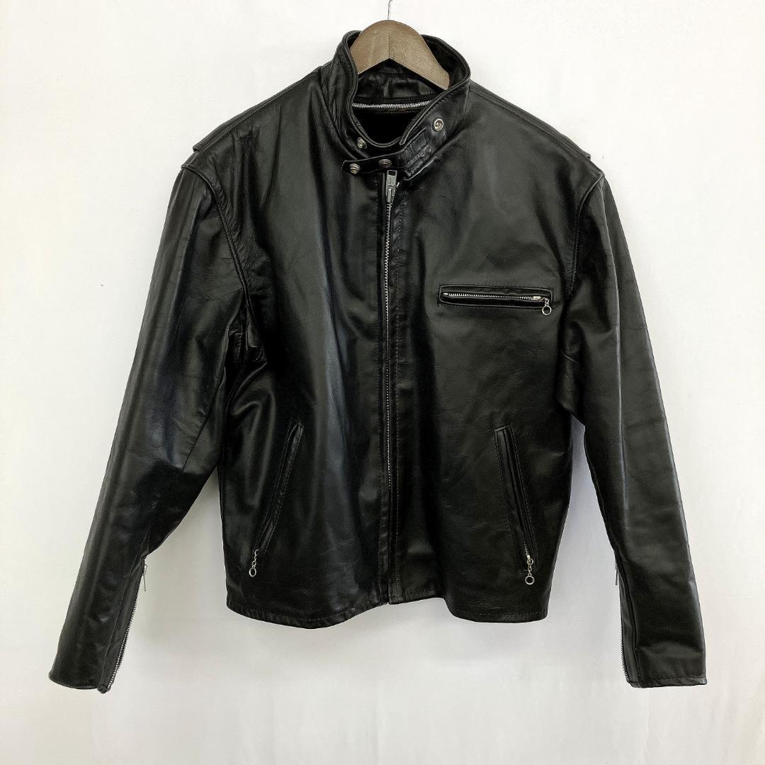 Schott 本革シングルライダースジャケット 44 ボアライナー R8SD12