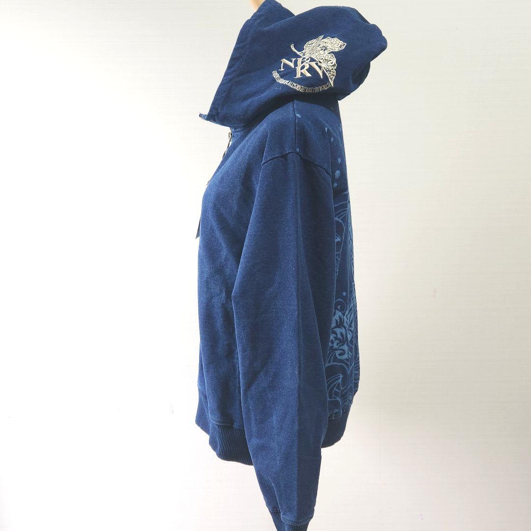 【タグ付】EVA×錦 トライバル初号機&リリス ジップアップ パーカー サイズM