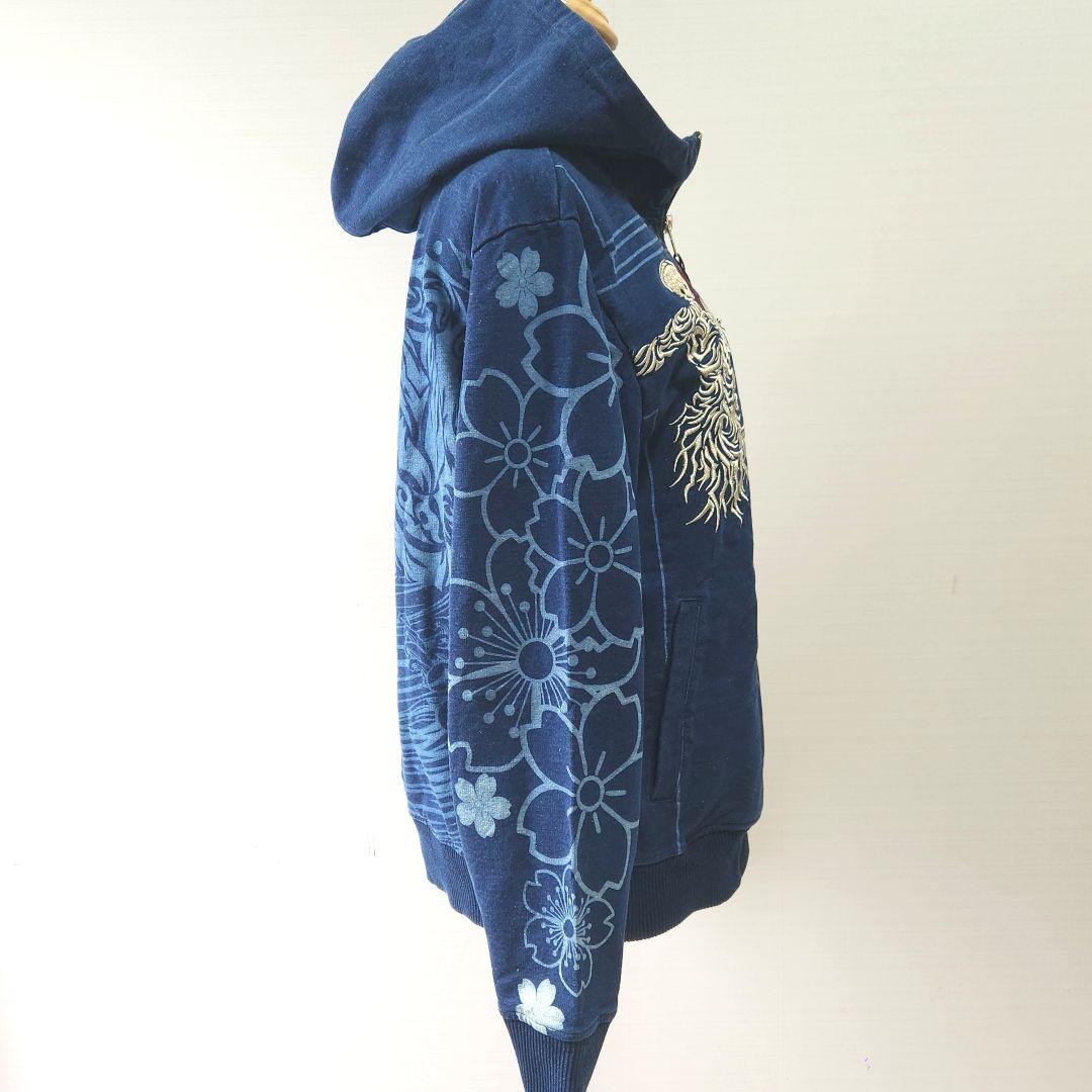 【タグ付】EVA×錦 トライバル初号機&リリス ジップアップ パーカー サイズM