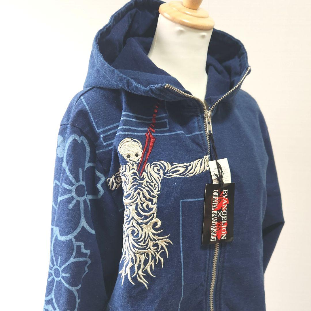 【タグ付】EVA×錦 トライバル初号機&リリス ジップアップ パーカー サイズM