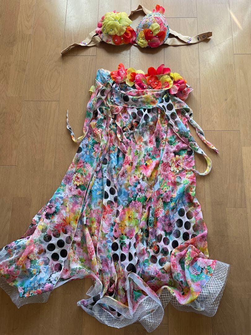 【美品☆再SALE】ベリーダンス　トロピカルデザイン　デザイナーデザイン