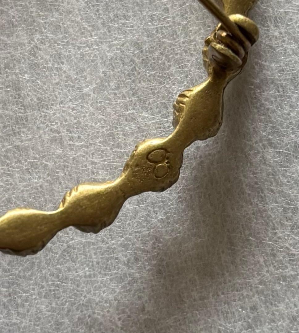 ミナペルホネン ブローチ　タンバリン　真鍮