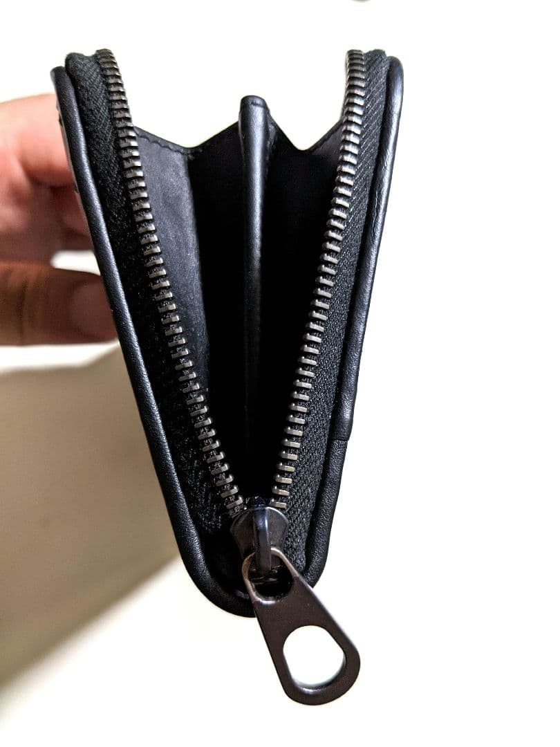 双月　◆正規品◆BOTTEGA VENETA ラウンドファスナーブラック