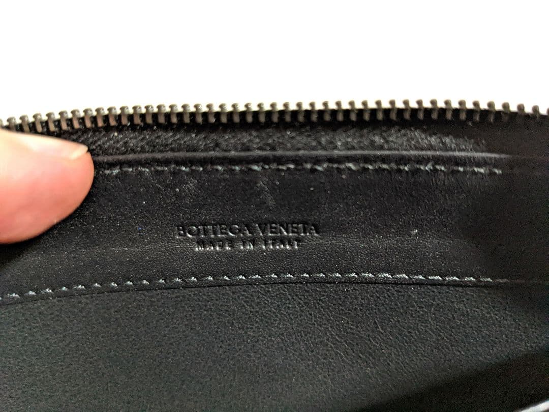 双月　◆正規品◆BOTTEGA VENETA ラウンドファスナーブラック