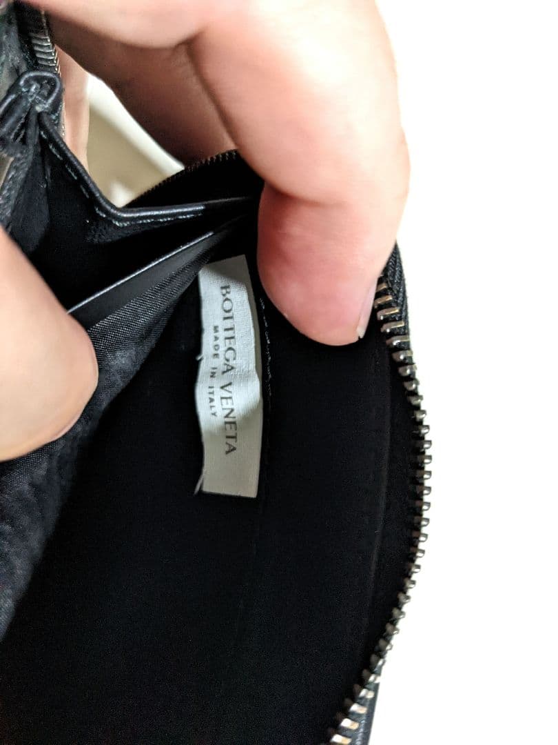 双月　◆正規品◆BOTTEGA VENETA ラウンドファスナーブラック