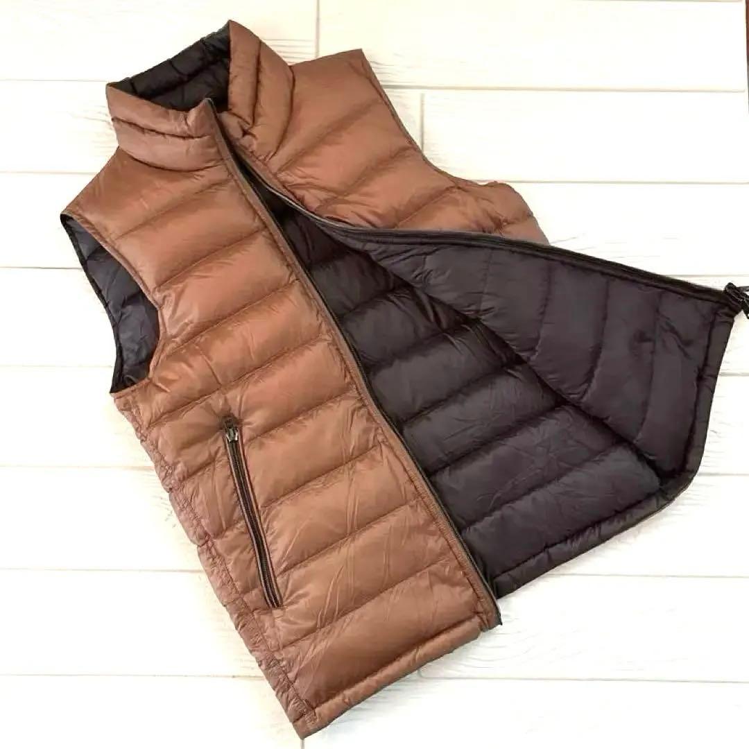 HERNOヘルノリバーシブルダウベストブラック×ライトベェージュイタリア42