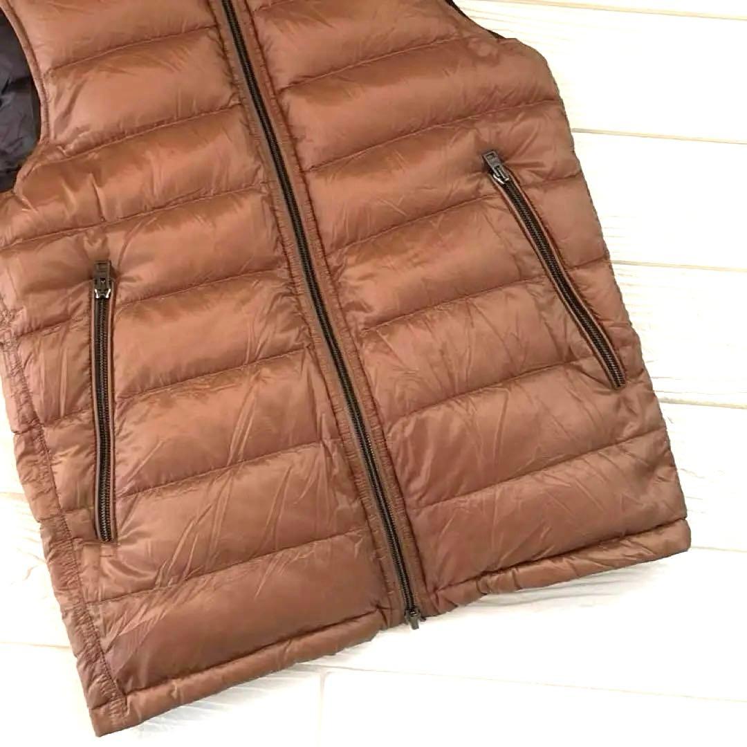 HERNOヘルノリバーシブルダウベストブラック×ライトベェージュイタリア42