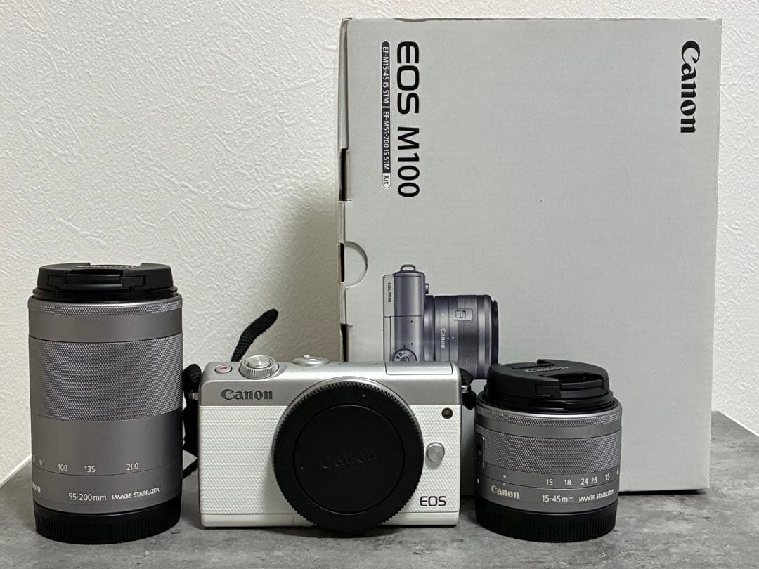 ⭐️極美品⭐️元箱付き⭐️Canon EOS M100 ダブルズームキット ホワイト