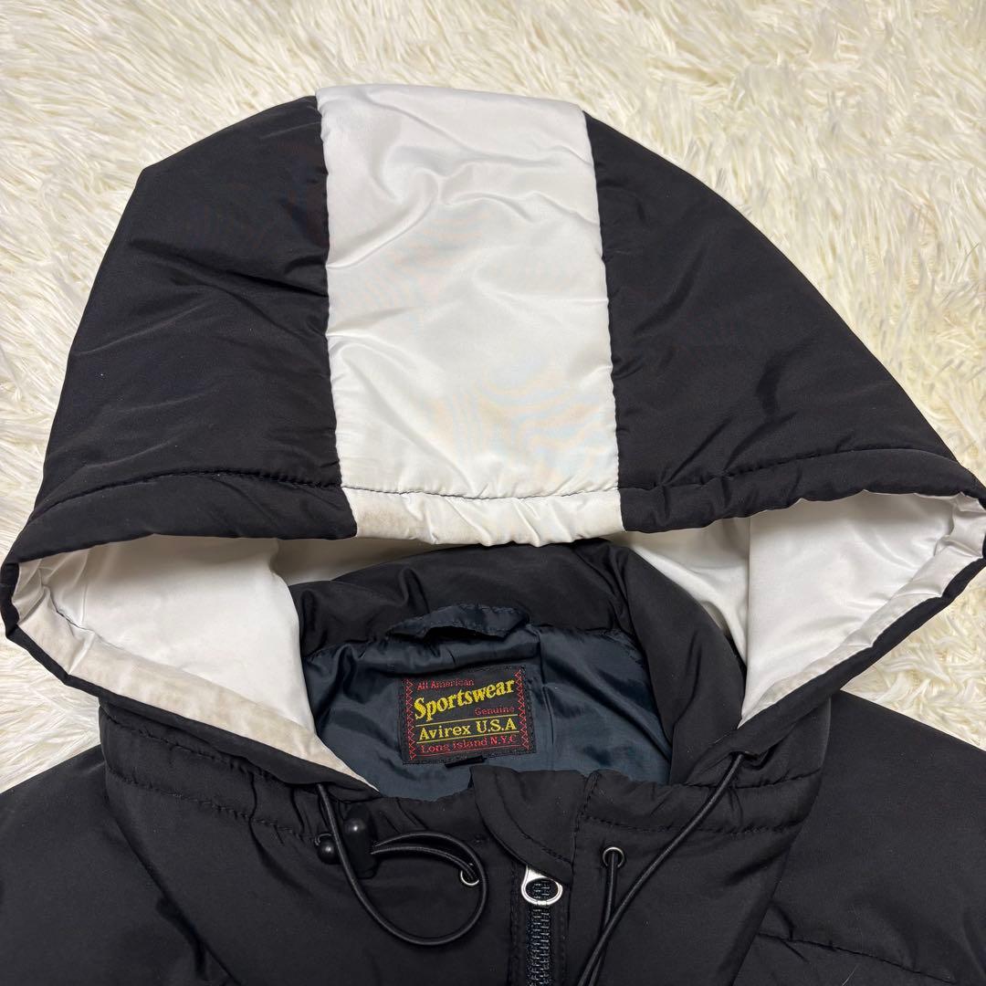 AVIREX アヴィレックス ダウンジャケット 中綿 アーチロゴ 刺繍 ワッペン