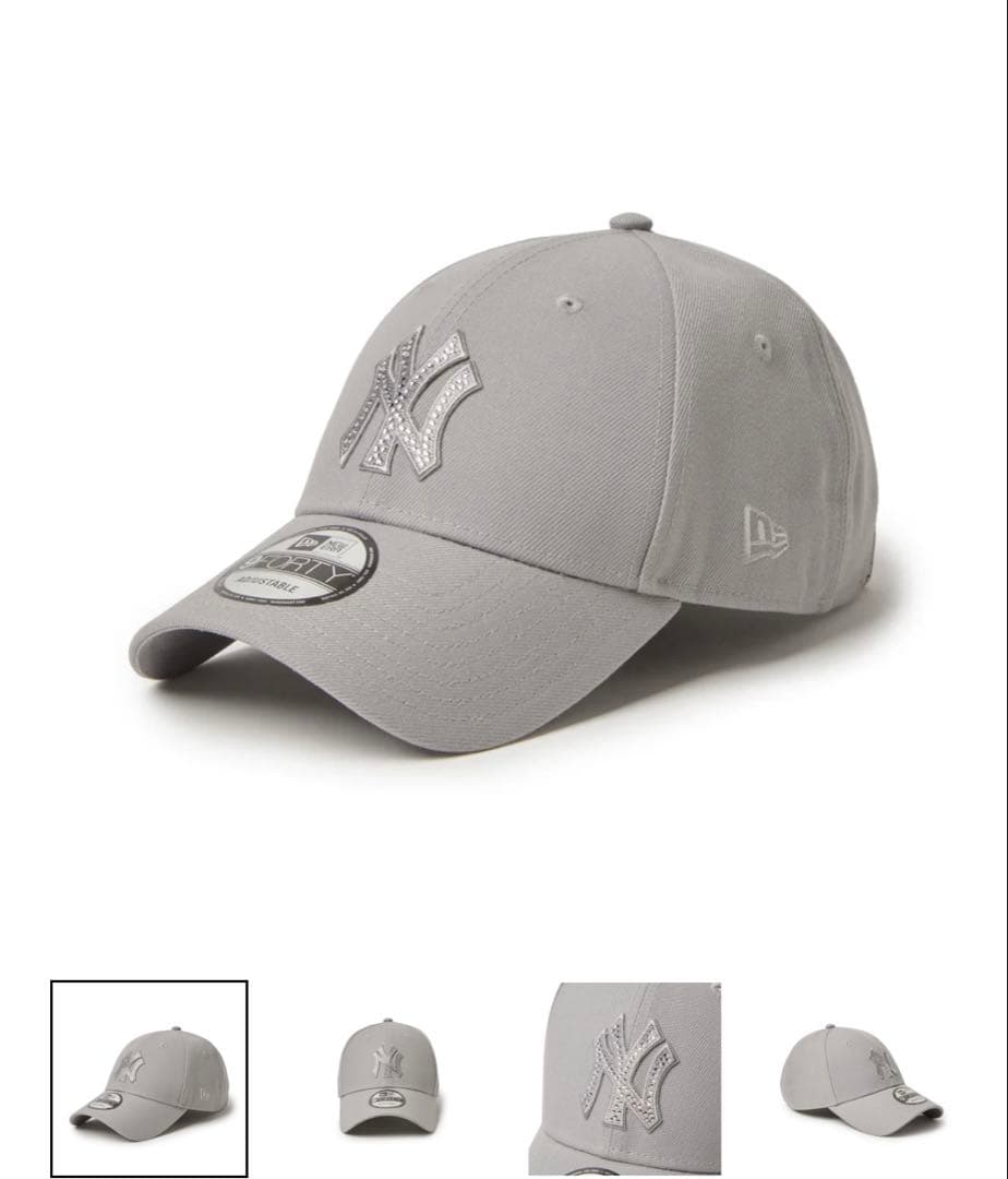 9FORTY ラインストーン ニューヨーク・ヤンキース グレー
