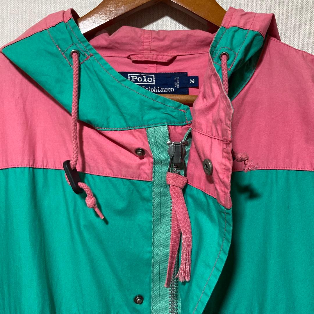 SK レア 90s ポロ ラルフローレン カラーブロック ヨットパーカー