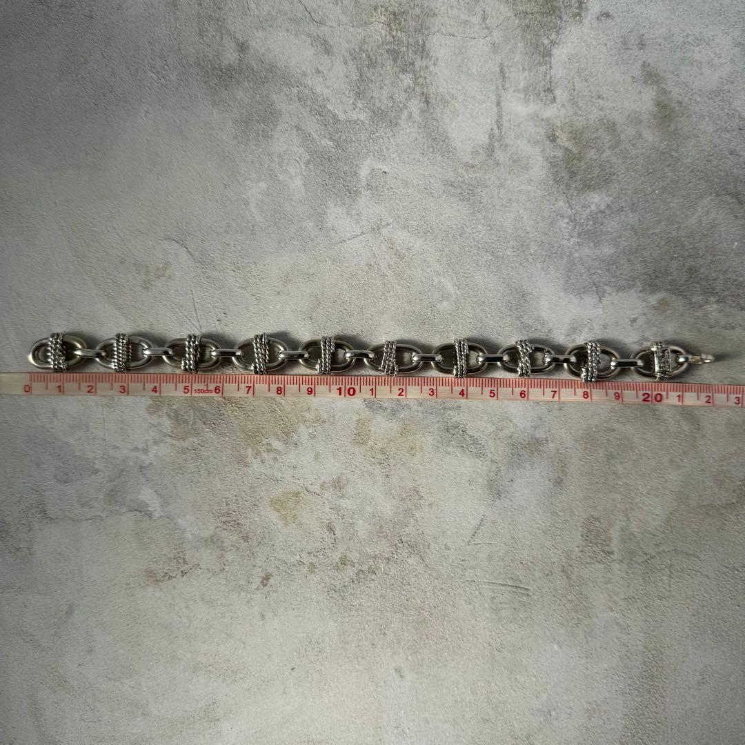 ヴィンテージ ロープリンクチェーンブレスレット シルバー925 メキシコ製