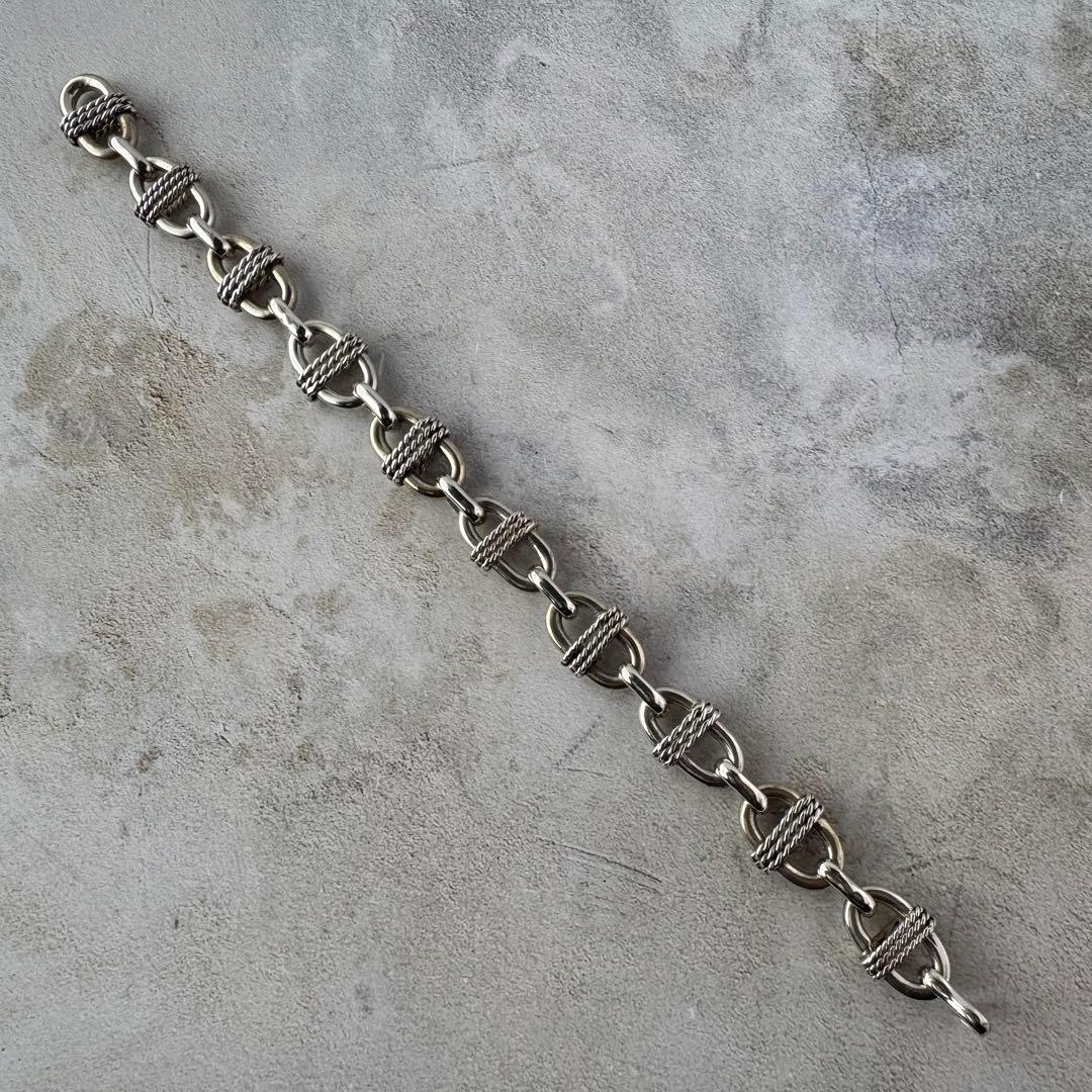 ヴィンテージ ロープリンクチェーンブレスレット シルバー925 メキシコ製