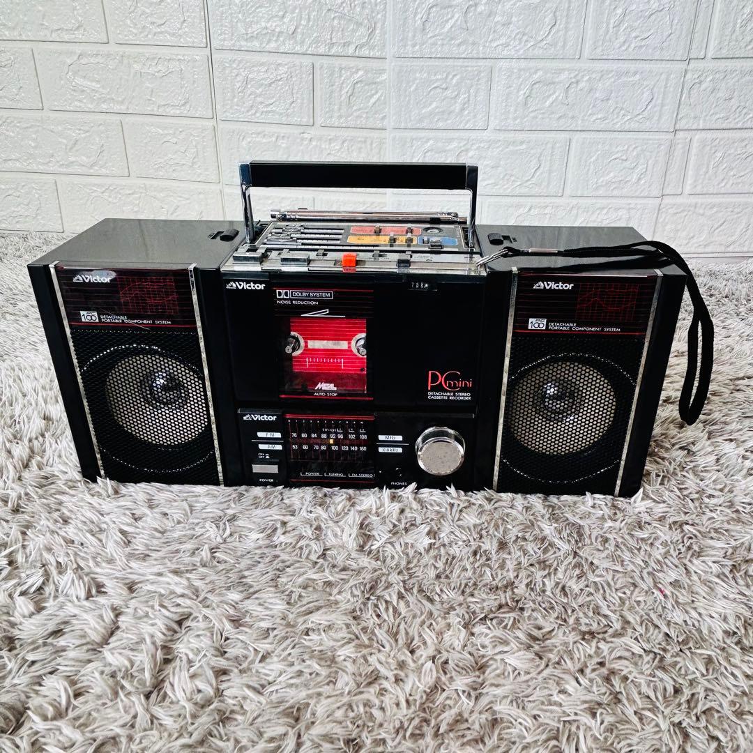 ビクター PC mini PC-R100 ラジカセ カセットデッキ ビンテージ