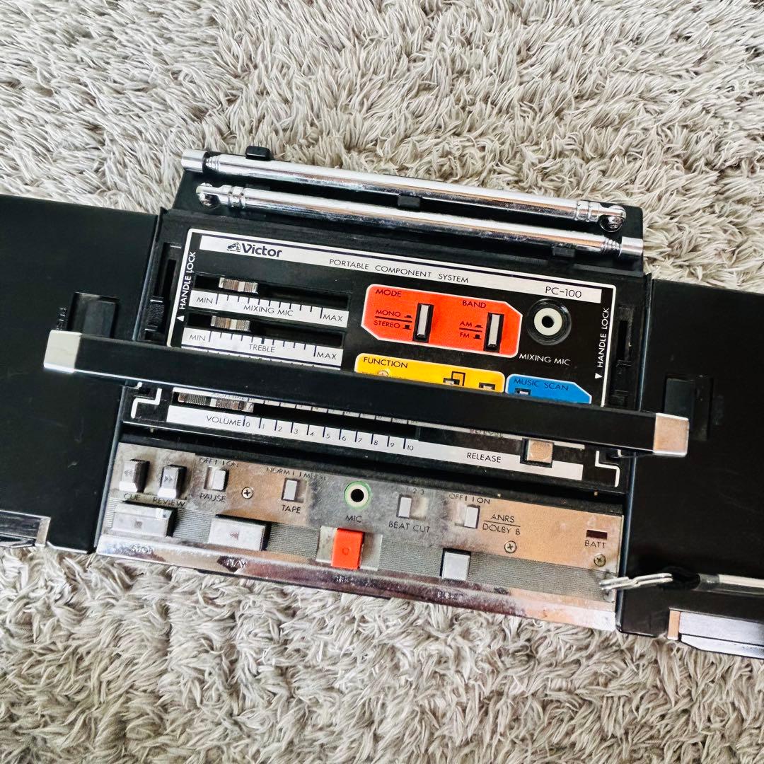 ビクター PC mini PC-R100 ラジカセ カセットデッキ ビンテージ