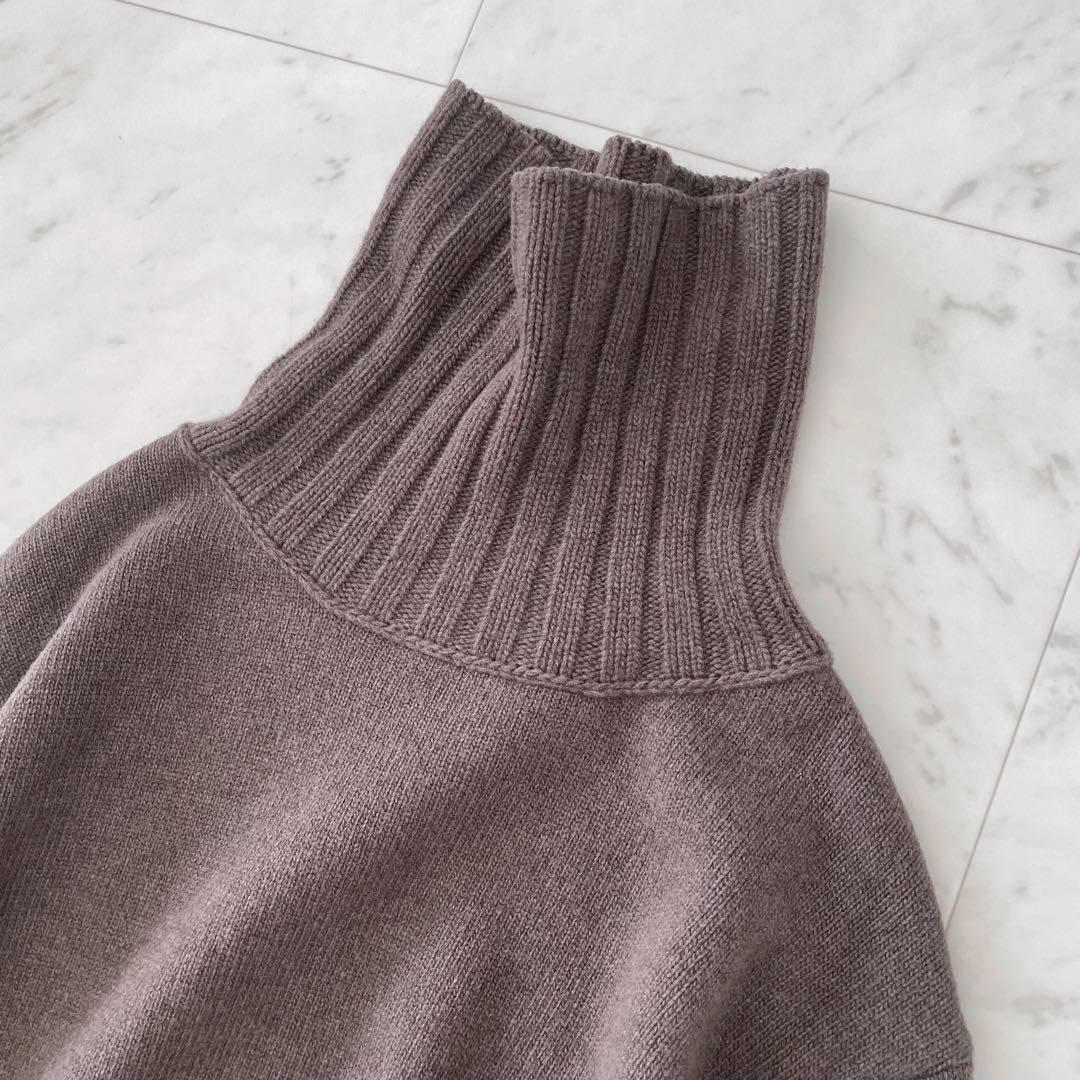 ドゥーズィエムクラス JADE タートルネックプルオーバー カシミヤ混 ブラウン