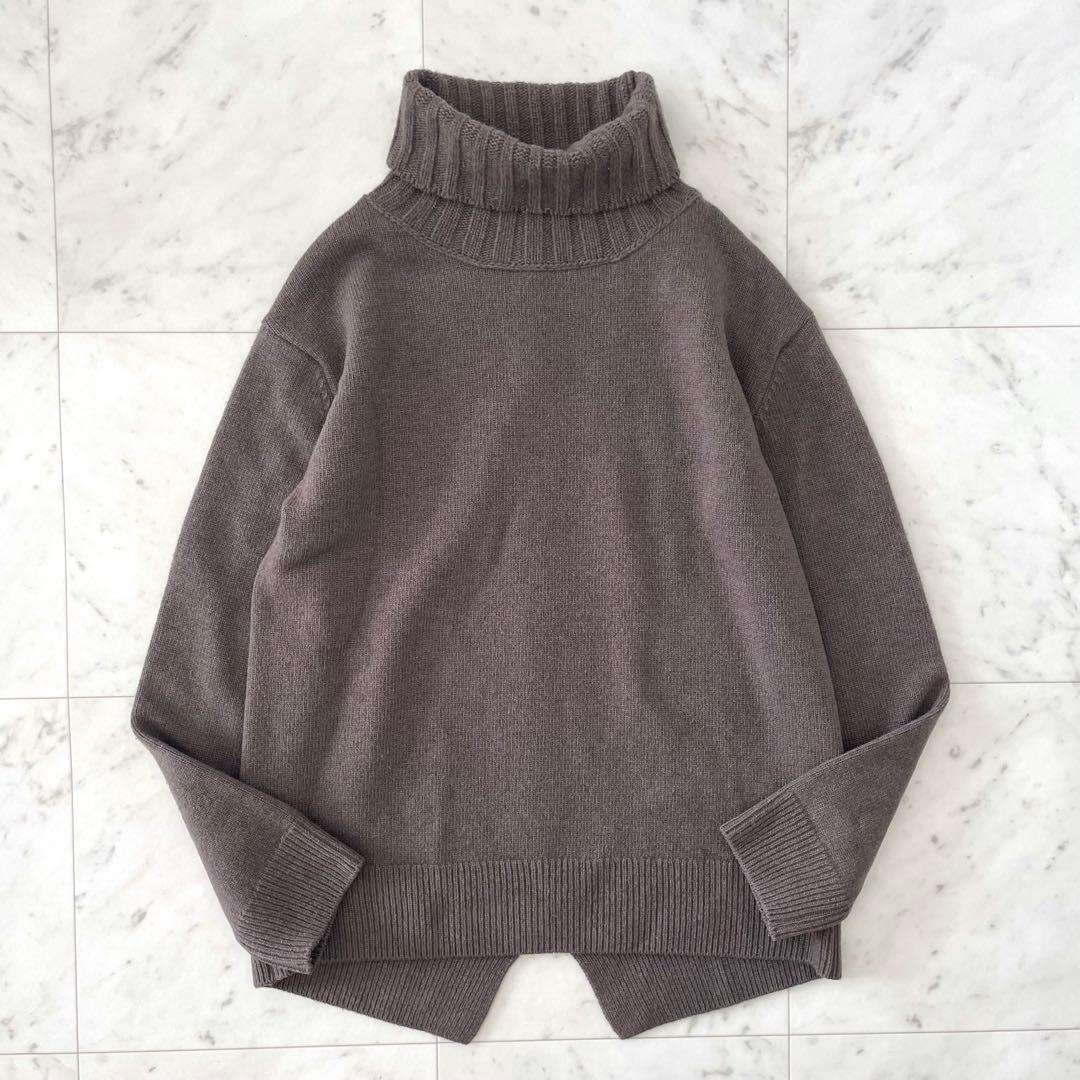 ドゥーズィエムクラス JADE タートルネックプルオーバー カシミヤ混 ブラウン