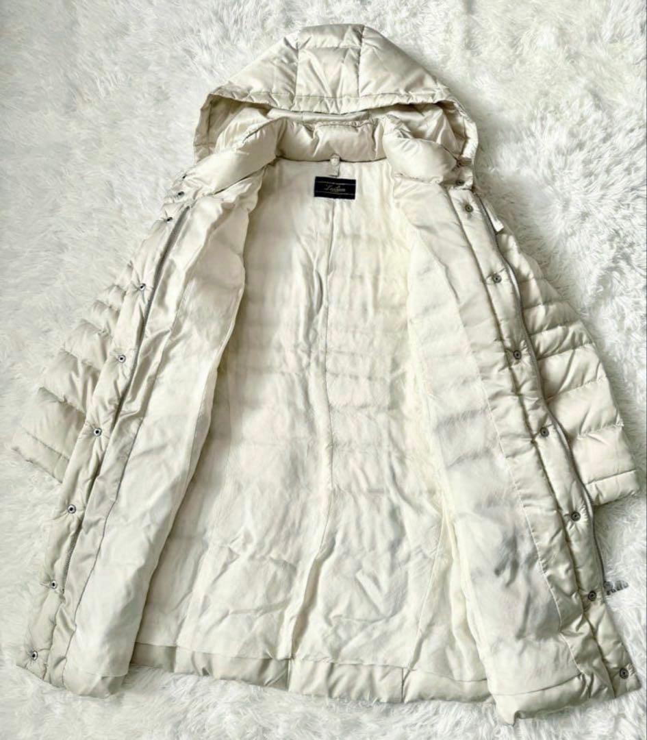 【レリアン】ダウンコート☆ダウン90%☆日本製生地☆オフホワイト ベージュ
