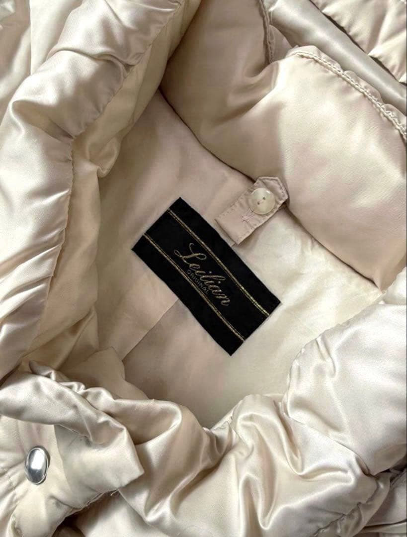 【レリアン】ダウンコート☆ダウン90%☆日本製生地☆オフホワイト ベージュ