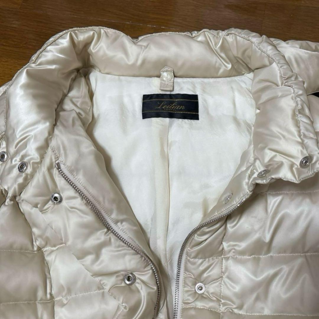 【レリアン】ダウンコート☆ダウン90%☆日本製生地☆オフホワイト ベージュ