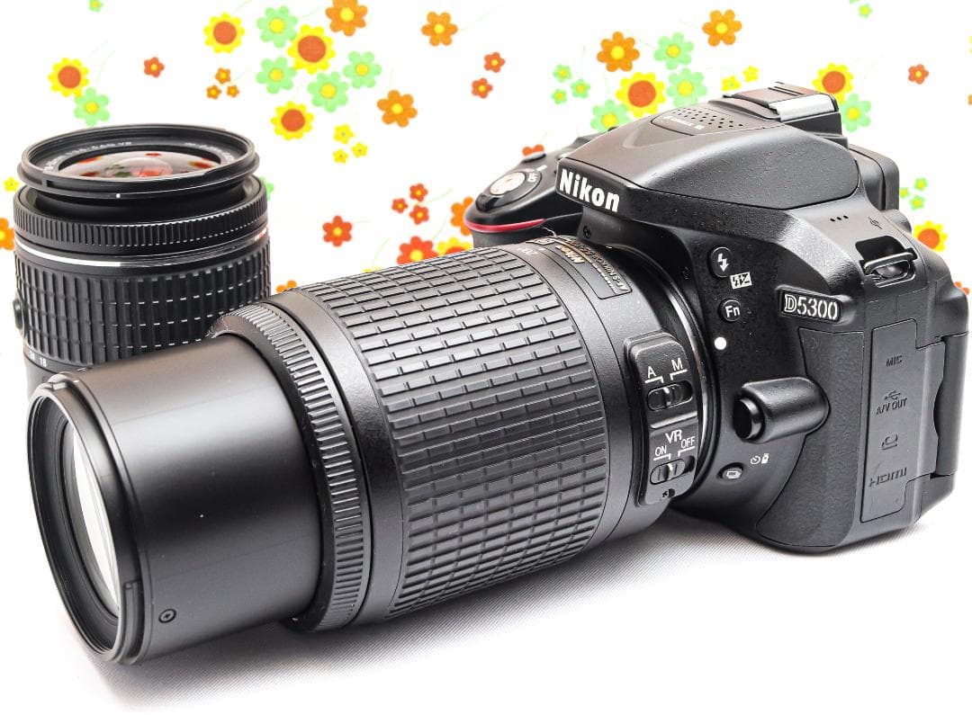 美品 ニコン Nikon D5300☆WIFI機能付♪☆ダブルレンズ☆一眼レフ
