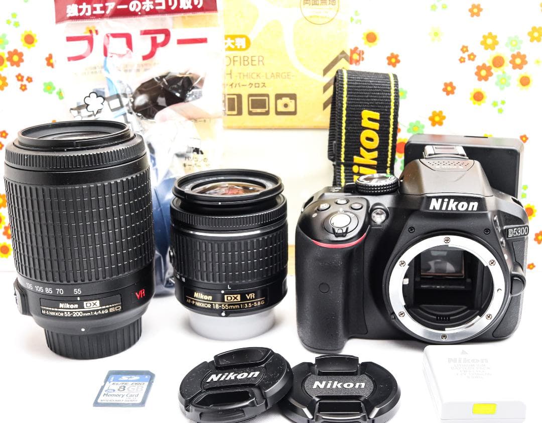 美品 ニコン Nikon D5300☆WIFI機能付♪☆ダブルレンズ☆一眼レフ