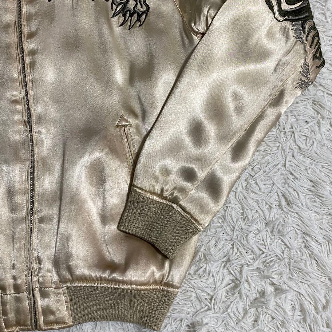 AVIREX スカジャン リバーシブル 鷹 虎 蛇 刺繍 XLサイズ