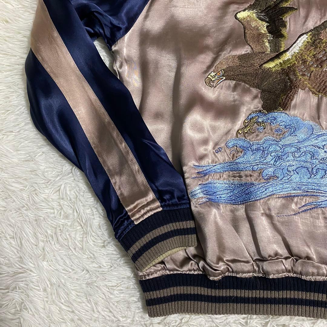 AVIREX スカジャン リバーシブル 鷹 虎 蛇 刺繍 XLサイズ