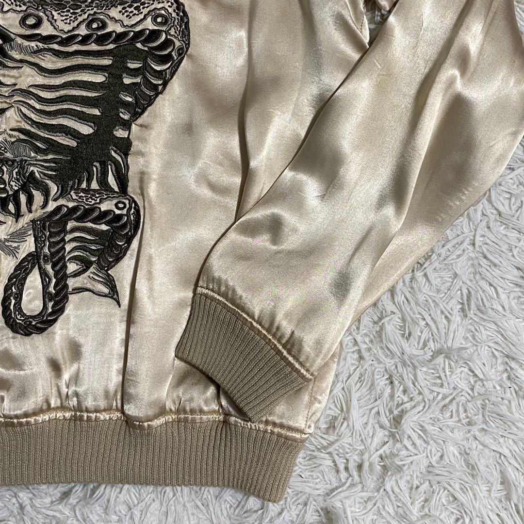 AVIREX スカジャン リバーシブル 鷹 虎 蛇 刺繍 XLサイズ